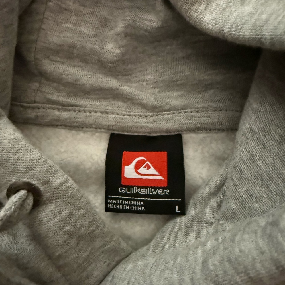 Quiksilver Light Gray Men's Hoodie - Picture 3 of 5